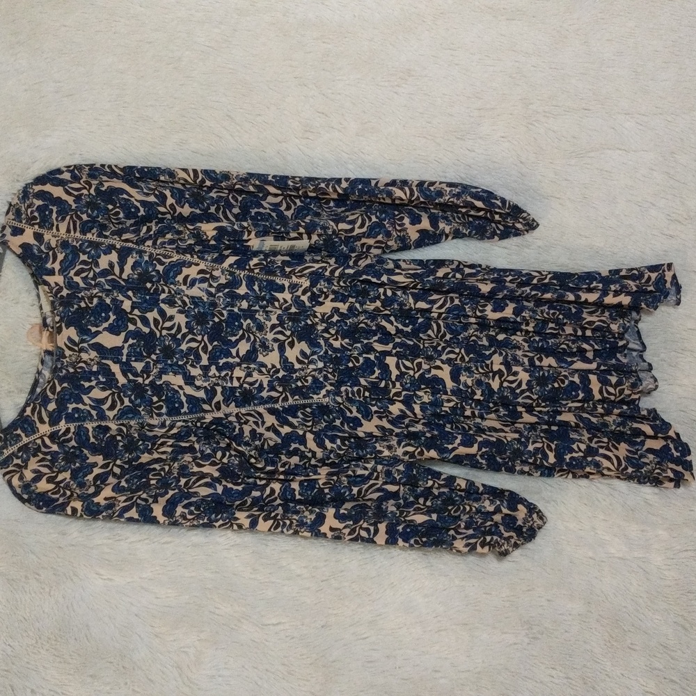 Hinge rose/navy dress